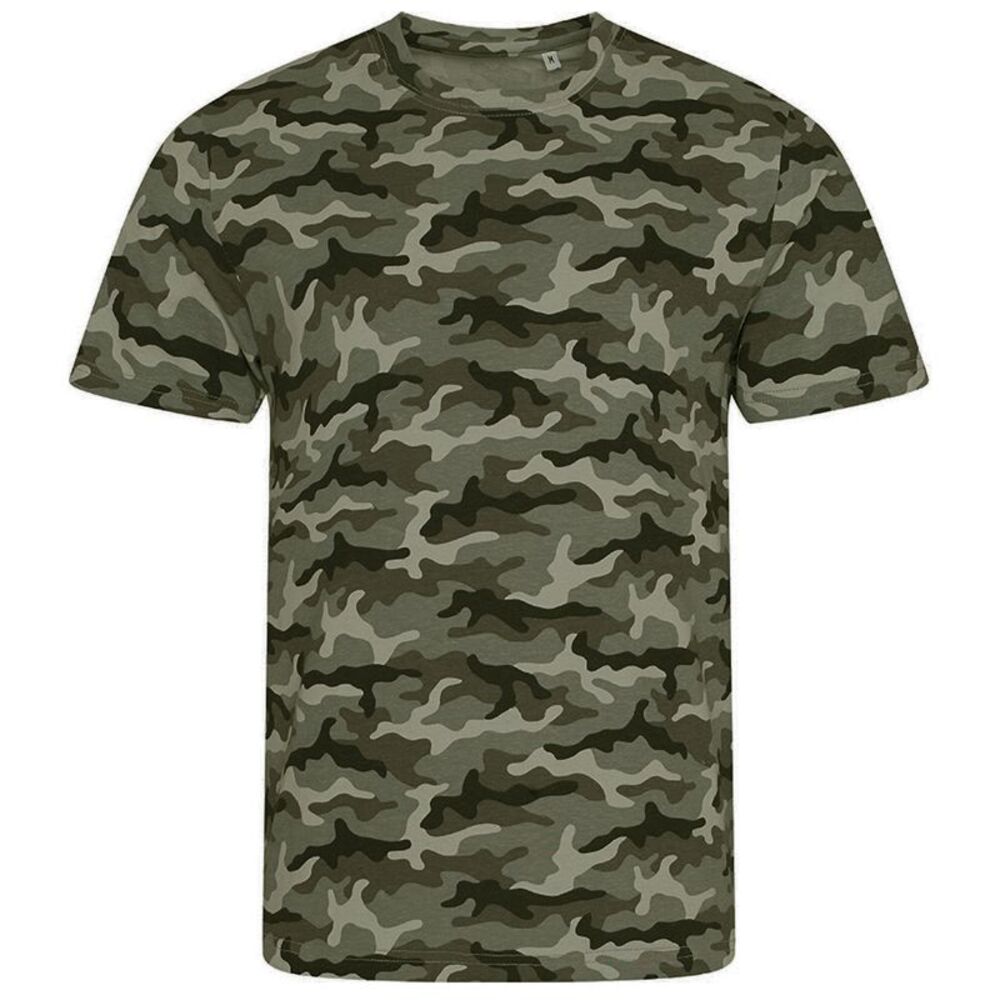 AWDis Mens Camouflage T-Shirt / Green Camo